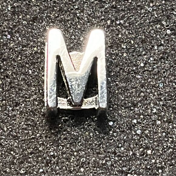 KEEP Collective Stella & Dot Letter M Initial Slider Charm in Silvertone - Picture 1 of 3